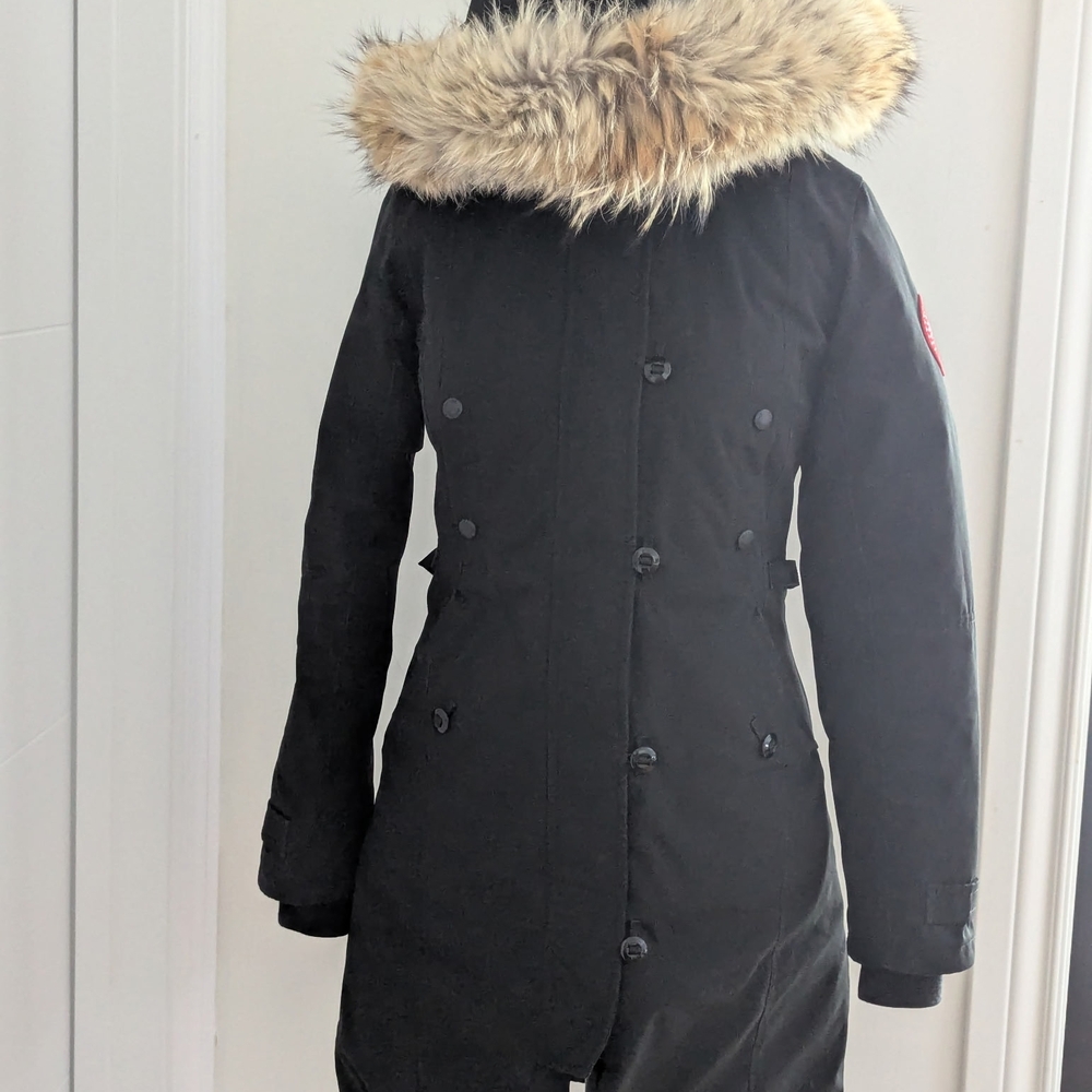 Canada Goose Black Parka with Fur Hood XXS